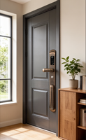 Smart Lock with Fingerprint Password Key Memory Card Unlock for Stainless Steel & Brass Doors-Villa Use