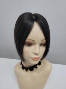 7 Inch Short Straight Human Hair <b>Clip</b> <b>On</b> Toupee Wig Lightweight Cap WIGTS Korean Design Natural Colors Style Combs - Product Image 2