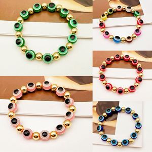 Turkish Blue Eye Elastic Beaded <b>Bracelet</b> Zinc Alloy Unisex Gift Jewelry <b>Bracelet</b> <b>Ball</b> Shape Simple Evil Eye Design - Product Image 1