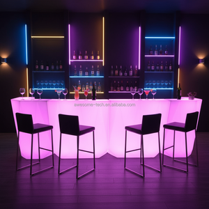 Tavolo da Bar Illuminato a LED Moderno per Night Club e Ristoranti, Arredamento Commerciale per Bar all'Aperto, Pub e Bistrot - Product Image 2