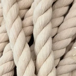 50mm heavy white cotton nautical rope for basket making