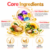 Capsules de sérum vitaminé pour cheveux à l'huile de maroc, soin capillaire nourrissant quotidien pour une brillance lisse, marque privée OEM ODM Grossiste