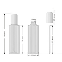 Flacon compte-gouttes en plastique de 120 ml avec bouton-poussoir 20/410