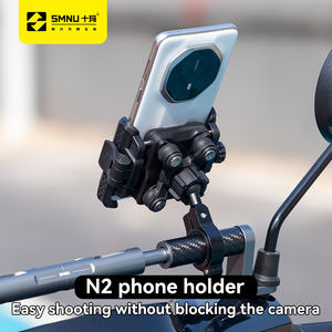 Support de téléphone portable pour moto SMNU, en alliage d'aluminium, rotation à 360 degrés, flexible, étanche, support de guidon de vélo, <span class=keywords><strong>clip</strong></span> - Product Image 2