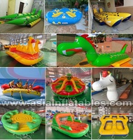 Jouets aquatiques gonflables commerciaux Crazy UFO licorne pour 10 personnes, remorquables par bateau, pour le surf, le jet ski et le ski nautique / Tube volant
