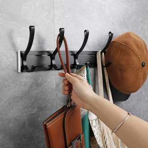 Aluminum Wall-Mounted <b>Towel</b> Clothes <b>Hook</b> Hanger with 5 <b>Hooks</b> Eco-Friendly Multifunction Design for Efficient Space Utilization - Product Image 6