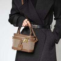 2025 nouveau haut de gamme femmes toile boîte sac rétro seau Style fermeture éclair à main épaule bandoulière double National