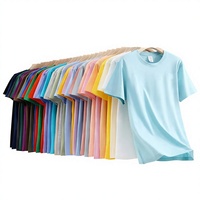Kaos Oblong Rajut Katun Organik 100% Unisex Kasual Lengan Pendek Sablon Sutra Polos Dapat Disesuaikan Bernapas