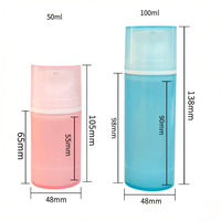 Flacon pompe sans air personnalisé 50ml 100ml, rechargeable, pour lotion, cosmétiques, soins de la peau, emballage OEM ODM, masque facial, impression sur écran