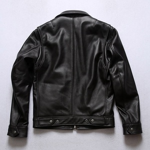 <span class=keywords><strong>Manteau</strong></span> de revers de moteur de loisirs quotidiens de bonne qualité OEM <span class=keywords><strong>bon</strong></span> marché vestes en cuir de vachette véritable décontractées pour hommes vêtements - Product Image 3
