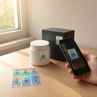 Adesivo Olografico di Sicurezza con Codice QR, Etichetta Anticontraffazione, Ologramma 3D in PET a Prova di Manomissione, Stampa Personalizzata, MOQ Basso 5000