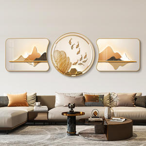 Salon Décoratif Lumière De Luxe Peinture Canapé Fond Simple Mural <span class=keywords><strong>Triptyque</strong></span> Mur Art - Product Image 3