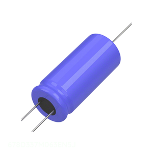 Condensador de Aluminio de 330 uF, Canal del Fabricante 678D337M063EN5J, 330UF 20% 63V, Tipo RADIAL TH, Montaje a través de Orificio - Product Image 1