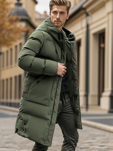 Piumino imbottito da <span class=keywords><strong>uomo</strong></span> di media lunghezza inverno caldo piumino imbottito giacca a vento <span class=keywords><strong>Oversize</strong></span> da <span class=keywords><strong>uomo</strong></span> - Product Image 3