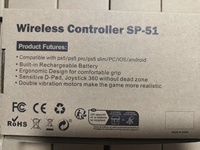 Controlador con cable con motor de vibración y botón Turbo - Diseño ergonómico para juegos de PC