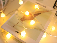 IP44 étanche LED guirlande blanc chaud Mini Globe boule guirlande lumineuse 10m extérieur arbre de noël décoratif fée à piles