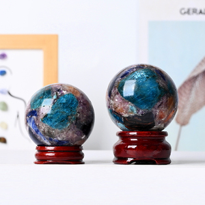 Nature <b>Crystal</b> Blue Apatite Sun Stone Spheres Large Feng Shui Gemstone Polished High-quality Eco-Friendly Customized Sizes for - Product Image 5