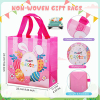 Sac fourre-tout pliable en PP non tissé, sac à friandises de Pâques pour bonbons, nourriture, emballage cadeau