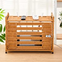 Caja Ocultadora de Router de Mimbre, Soporte para Wi-Fi, Estante, Caja de Almacenamiento para Proyector, Cubierta para Módem, Organizador Decorativo