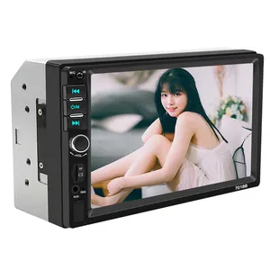 Reproductor multimedia con pantalla Hd de 7 "y Radio Fm para coche, autorradio estéreo 2 Din con Bluetooth, Audio Mp5, soporte para cámara de visión trasera, 7018b