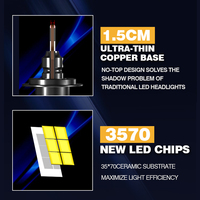Ampoule LED pour voiture 12000LM 140W H7 9005 9006, température de couleur 6000K, aluminium, faisceau à 360 degrés, phare LED H11 H4 PSX26W