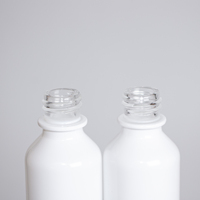 Bouchon rose avec 30ml 1oz Emballage cosmétique de luxe en or de haute qualité Bouteille en verre d'huile essentielle pour les yeux avec compte-gouttes