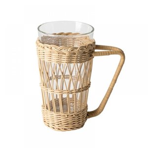 Tasse à boire en rotin osier tissé à la main, porte-tasse en rotin naturel, vintage, bon prix du Vietnam, - Product Image 2