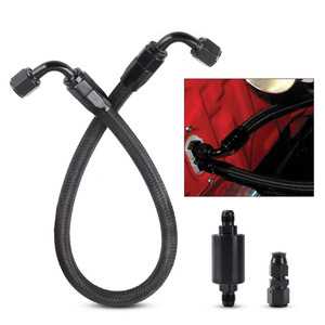 Manguera de combustible modificada con conector para Honda Civic 96-00 EK B D H Series, pieza de repuesto de aleación de aluminio y nailon - Product Image 4