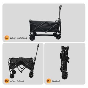 Легкая портативная маленькая Складная пляжная тележка для коляски Складная складная тележка - Product Image 2