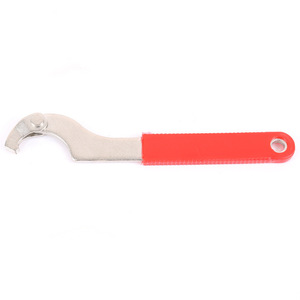 Clé à crochet Yueli en métal pour réparation de boîtier de pédalier de vélo, poignée rouge avec trou pour rangement et accès facile - Product Image 2
