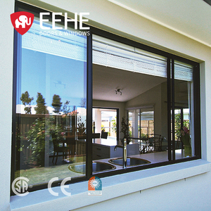 Fenêtre coulissante simple en aluminium pour maison mobile, double <span class=keywords><strong>vitrage</strong></span>, verre miroir en aluminium, <span class=keywords><strong>triple</strong></span> rail, fenêtre coulissante avec moustiquaire - Product Image 1