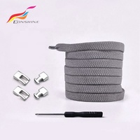 Pratique Chaussure Boucle Stylé Point Plat Anti-dérapant Chaussure Lacet Fermoir Laçage Rapide