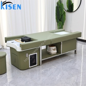 Kisen 2025 Top Design Shampoo Durable Bed Salon Pedicure Chair Foot <b>Bath</b> Head Spa Table Electric Backrest Barbershop Hair Wash - Product Image 3