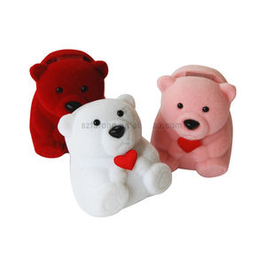 Venta caliente मखमल भालू गहने उपहार बॉक्स पैरा anillos वाई pequeos pendientes Colgante कॉलर - Product Image 1