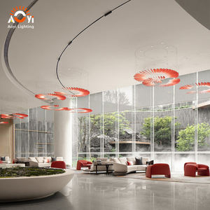 Lámpara <span class=keywords><strong>de</strong></span> Techo LED con Forma <span class=keywords><strong>de</strong></span> Pluma Hecha a Mano por Aoyi Lighting - Decoración <span class=keywords><strong>de</strong></span> Arte Oriental para Residencias y Mansiones <span class=keywords><strong>de</strong></span> Alta Gama - Product Image 3