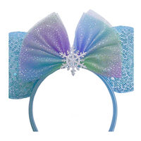 Nouveaux enfants et adultes Style flocon de neige 5 pouces paillettes arc et oreilles de souris Festival bandeau accessoires