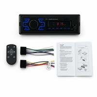 VOLOX 7 Renkli Işıklar 1 DIN Araba MP3 Çalar 12V Stereo Radyo Uzaktan Kumanda için FLAC Desteği 4-RCA Çift USB TF-Slot