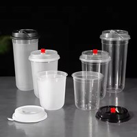Gobelet jetable transparent en PP de 90 mm en forme de U, personnalisable, durable, avec couvercles, imprimé en sérigraphie, pour boissons, jus, café - Nouveauté 2026