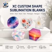 Plaques en aluminium personnalisées de forme ronde, ovale, cœur, à sublimation, feuilles métalliques pour transfert thermique, artisanat DIY et souvenirs
