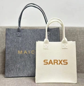 Sacs à main en feutre avec logo personnalisé publicitaire écologique Articles promotionnels pour le shopping - Product Image 1