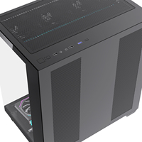 Boîtier Tour Complète ATX Lovingcool avec Filtre Anti-Poussière, Verre Trempé Panoramique, Refroidissement à Flux d'Air Élevé, Conception Facile à Nettoyer pour PC de Gaming Durable