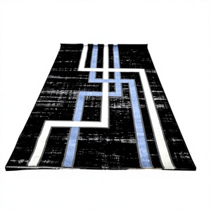 Alfombra Turca de Poliéster Afelpada Adiva, Tejida a Máquina con Diseño Jacquard, de Pelo Alto, Acolchada, Reversible, Lavable, Antideslizante y Antimicrobiana - Product Image 1
