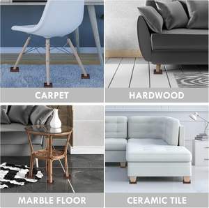 Patins en caoutchouc antidérapants pour meubles, coussinets de protection pour pieds de meubles, protège-sol anti-glisse - Product Image 5