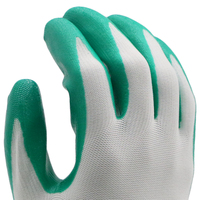 Guantes de Trabajo MaxiTough de Poliéster Calibre 13 con Recubrimiento de Nitrilo Liso, Transpirables, Flexibles, Resistentes a la Grasa, Guantes de Seguridad Industriales