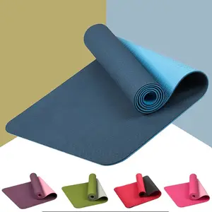 价格合理批发PU瑜伽垫厂家定制Logo彩色小孩女士旅行天然橡胶瑜伽垫