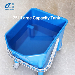 Seau essoreur à pression simple en plastique de haute qualité 25L avec roues silencieuses - Product Image 4