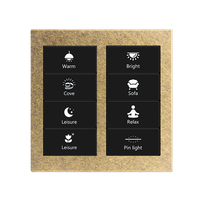 Saklar Lampu Dinding Listrik Panel Logam 8 Tombol Kontak Kering GTD 17X untuk Proyek Hotel
