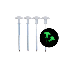 Noctilucent Screw Steel Samping Tent <strong>Peg</strong> 20cm 21cm Luminous Floor Nails Glowing <strong>Ground</strong> Nails - Product Image 2