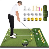 Tapis de golf durable avec distributeur de balles intégré, tapis d'entraînement extérieur robuste pour la pratique du golf sur pelouse ou jardin