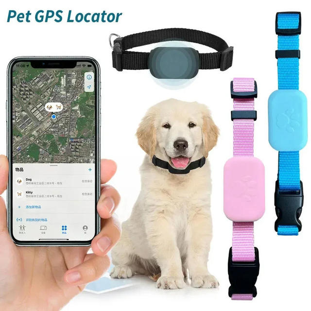 Waterproof Silicone Plastic Pet Cat Dog Anti-lost Smart GPS Tracker Collar with 365 Days Long Standby for Apple IOS